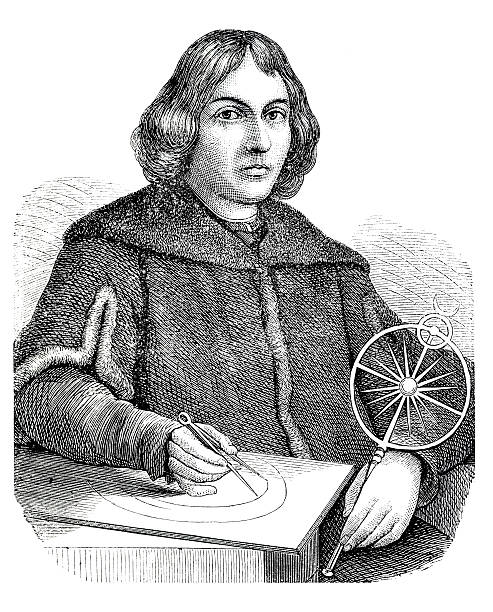 гравировка из аст�роном nicolaus copernicus из х - nicolaus stock illustrations