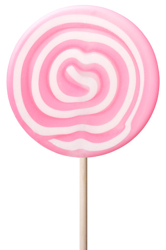 Sweet marshmallows candy in scoop isolated on the white background.