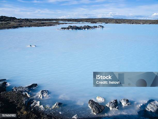 A Landscape Picture Of A Blue Lagoon Stock Photo - Download Image Now - Blue Lagoon - Iceland, Iceland, Beauty
