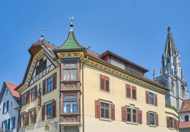 Constance, Germany, a traditional decorated house near the Cathedra of Our Lady