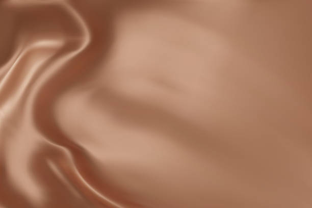 istock Close-up texture of Amber brown silk. Amber brown fabric smooth texture surface background. Smooth elegant brown silk. Texture, background, pattern, template. 3D vector illustration. 1576504488