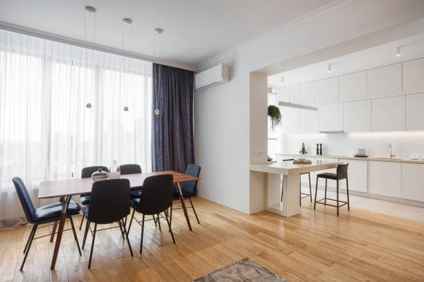 istock modern layout in apartment with kitchen and living room 1576504817