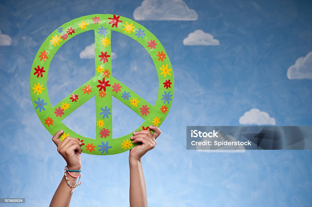 Teenager Hände mit Peace-Zeichen - Lizenzfrei Abmachung Stock-Foto