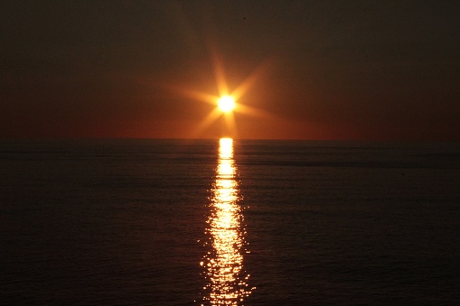 Wonderful sunset over the Black Sea