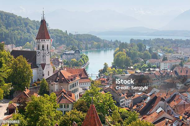 Thun And Surroundings In September Stock Photo - Download Image Now - Blue, Building Exterior, Church