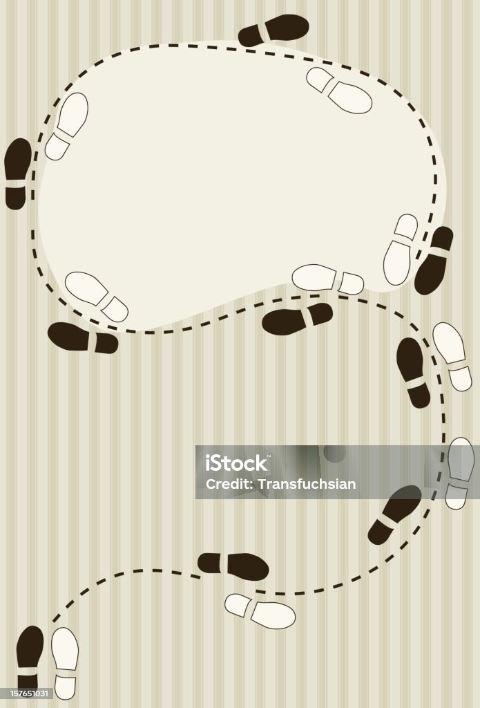 Dance footstep background Dancing footstep diagram background with copy space. Footsteps, copy space bubble and background are on separate layers. Extra folder includes Illustrator CS2 AI and PDf files. Dancing stock vector