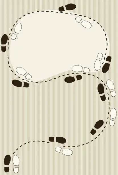Vector illustration of Dance footstep background