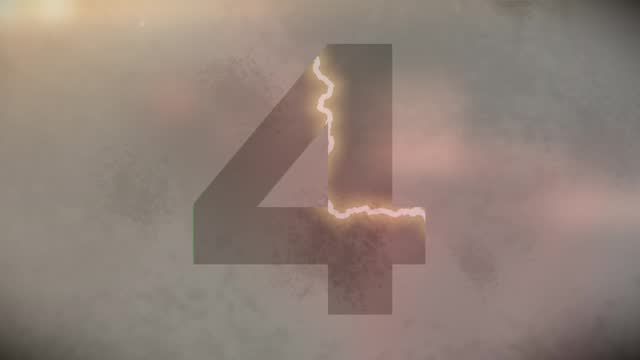 Number Four Heading with Electric Current Effect