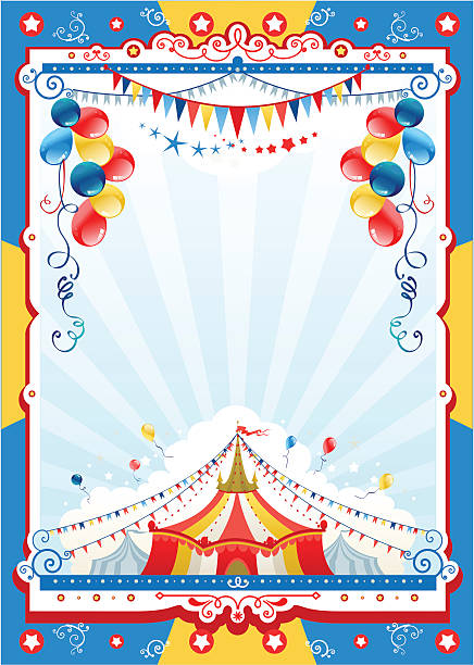 zirkus-poster - circus circus tent poster retro revival stock-grafiken, -clipart, -cartoons und -symbole