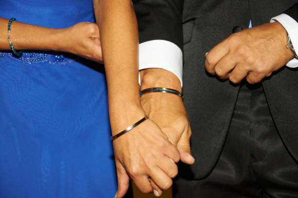Man and woman on their wedding day.