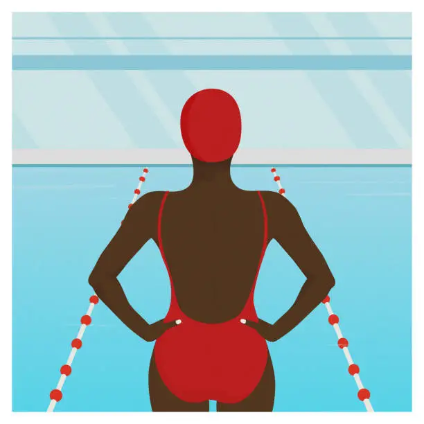 Vector illustration of Swimmer