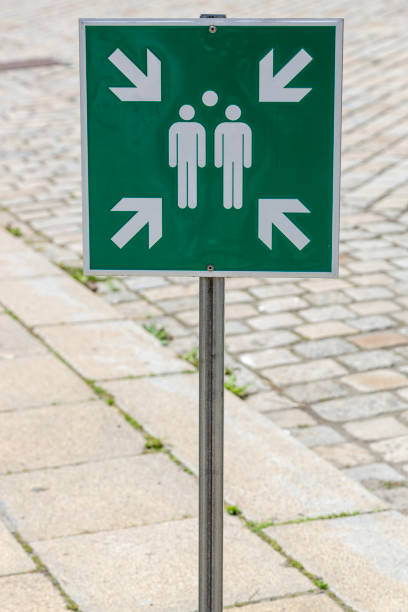 istock Sign gathering place for in a safe place 1576612875