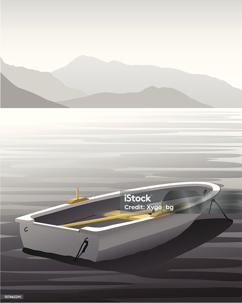 Barco de remos-Vector - arte vectorial de Barco de remos libre de derechos