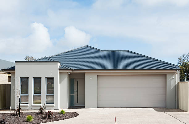 maison de banlieue moderne - house australia residential structure contemporary photos et images de collection