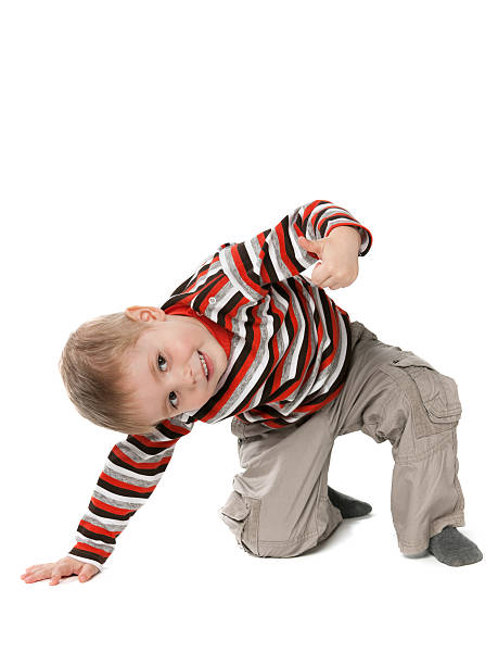 istock Pleased boy shows his thumb up 157666246
