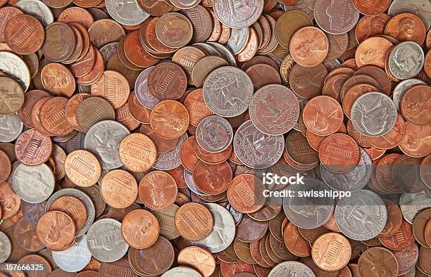 Us Coins Stock Photo - Download Image Now - Backgrounds, Banking, Business