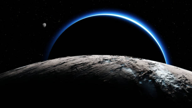 istock Dark side of Pluto, view from the moon Charon 1576677988