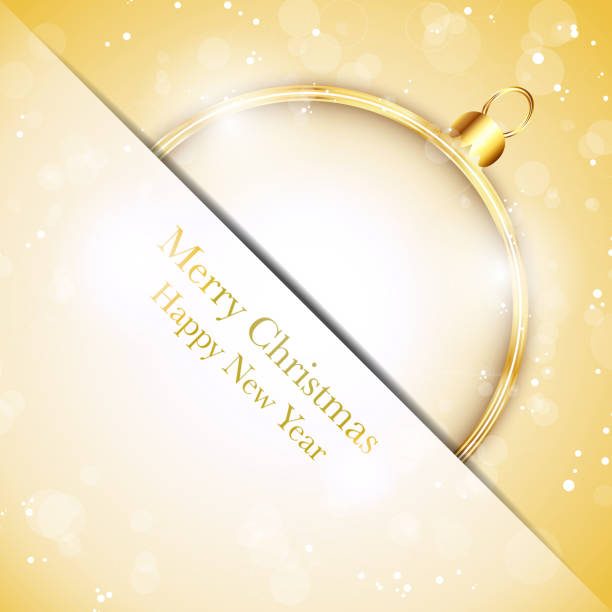 istock Merry Christmas Happy New Year Ball Golden 157668500