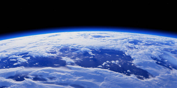 istock Extrasolar Earth-like planet. Stone planet with water and atmosphere 1576696251