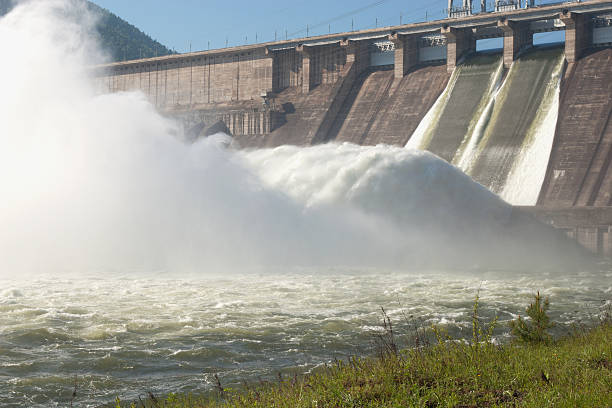 istock Water spraying down an hydroelectric power station 157671798