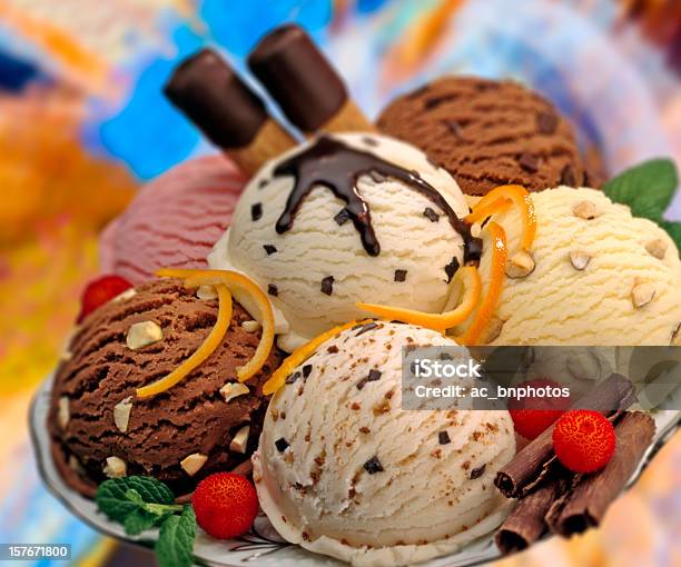 Ice Cream Stock Photo - Download Image Now - Ice Cream Sundae, Ice Cream, Chocolate Ice Cream