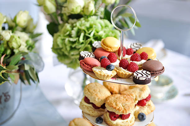 Wedding afternoon tea treats  afternoon tea photos stock pictures, royalty-free photos & images