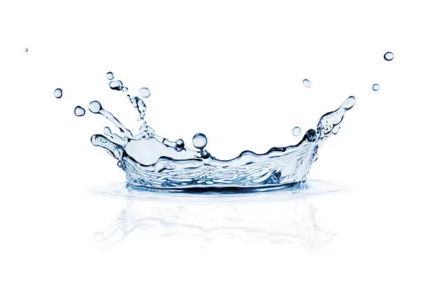 Macro photo of water splashing, shallow focus.