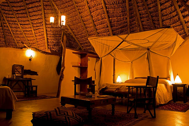 istock Large bedroom in a Safari tent 157672262