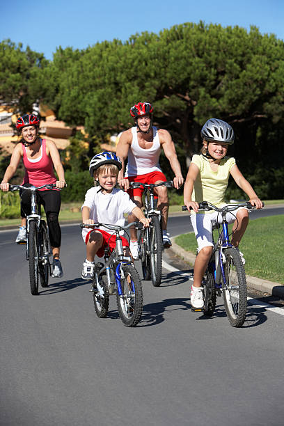 istock Family On Cycle Ride Together 157672498