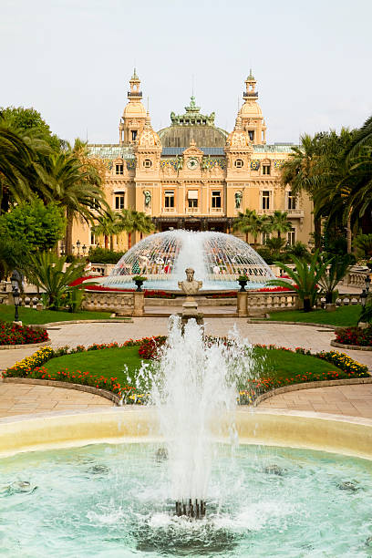 Monte Carlo Casino With Fountains  monte carlo stock pictures, royalty-free photos & images