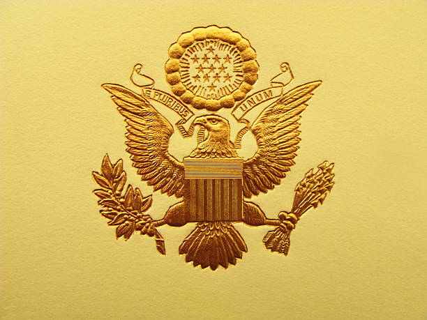프렌지덴셜 직인 프리지던트 미국 국가 문장 (coat of arms - president 뉴스 사진 이미지