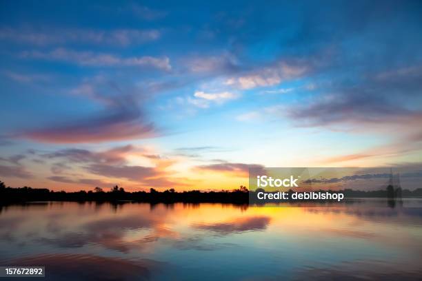 Foto de Delta Nascer Do Sol e mais fotos de stock de Azul - Azul, Beleza natural - Natureza, Cena de tranquilidade