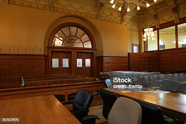 Courtroom Stock Photo - Download Image Now - Courtroom, No People, Color Image