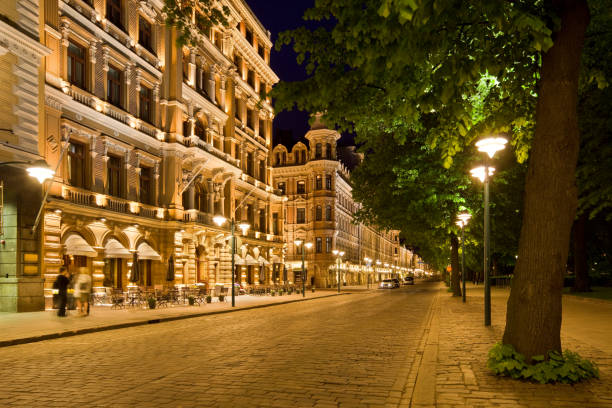 The Esplanade, Helsinki’s stylish boulevard and lively park.