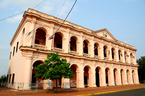 El Parlamento building in Asuncion, Paraguay. Former building housing the parliament of Paraguay.