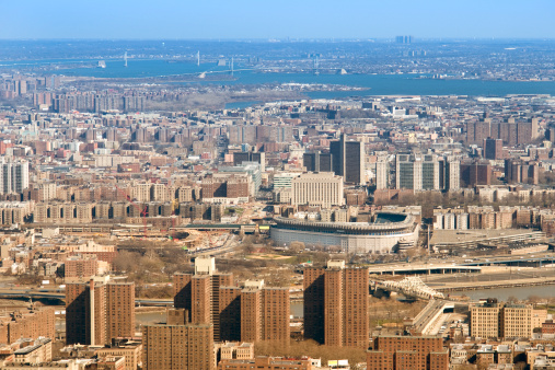 Vista aérea del Bronx dos estadios de los Yankees de Nueva York photo