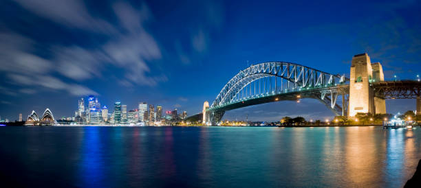 istock Sydney Harbour Bridge and City Skyline in Australia 157673444