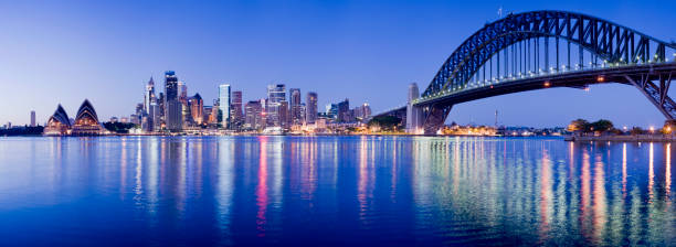 istock Sydney Harbour Bridge and City Skyline in Australia 157673902