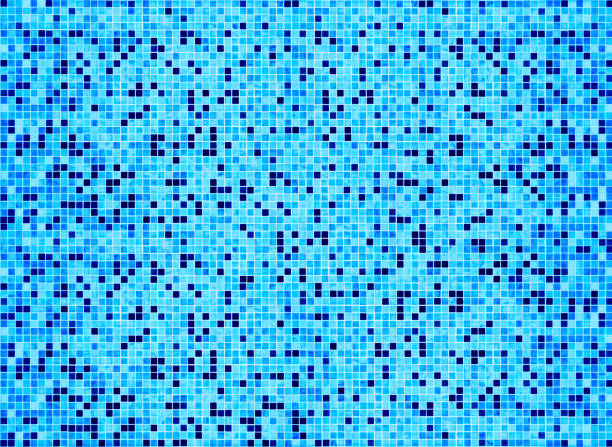 swimming pool floor bisazza mosaic large group of tiles XXXXL - blue mosaic swimming pool floor - large group of tiles - orthogonal arranged - extra large group of marble bisazza tiles - camera canon 5D mark II - unsharped RAW - adobe colorspace minecraft floor patterns stock pictures, royalty-free photos & images