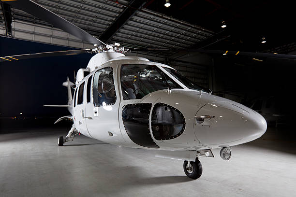 istock Corporate Helicopter in Hangar 157673965