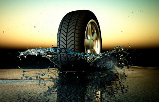 Hydroplaning, Aquaplaning Concept