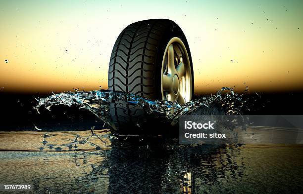 Hydroplaning Aquaplaning Concept Stock Photo - Download Image Now - Color Image, Control, Danger