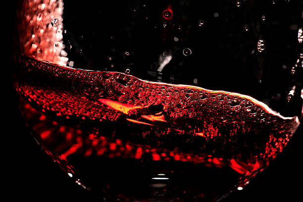 istock Swiveled red wine in a glass 157674102
