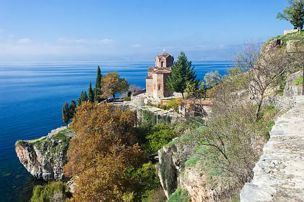 St. John Kanoe Church From Lake Ohrid, Macedonia