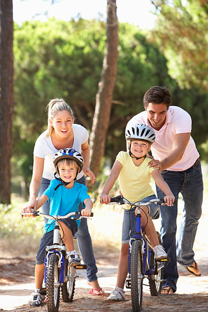 istock Family On Cycle Ride Together 157674307