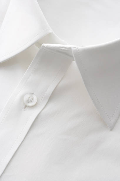 男性のクローズアップのホワイトシャツ - shirt close up white button ストックフォトと画像