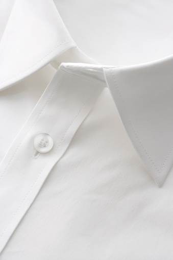 close up of mens white shirt