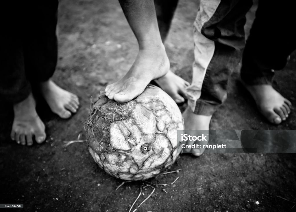 Barfuß-Soccer player - Lizenzfrei Fußball Stock-Foto