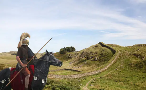 Photo of Roman Soldier guarding Hadrians Wall