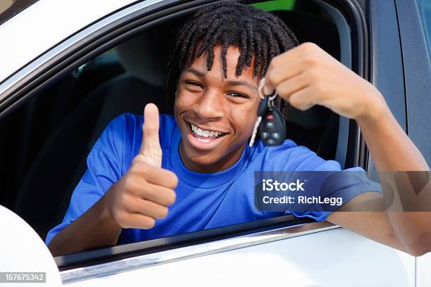 Happy Teen Driver Stock Photo - Download Image Now - Driving, Teenager, Driver - Occupation